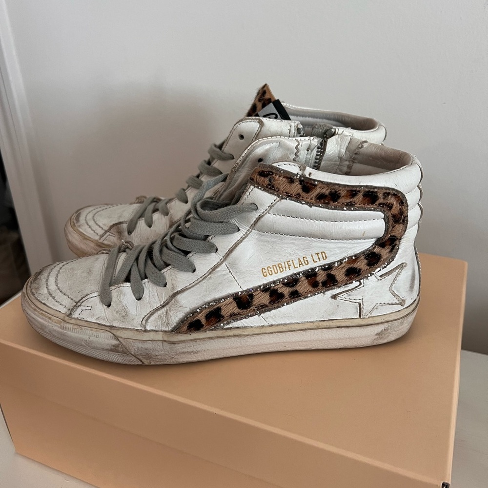 Authentic limited addition golden goose slide